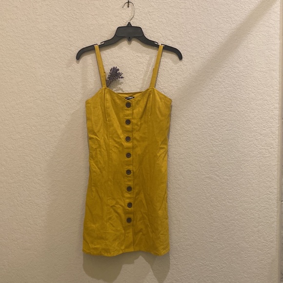 Linen Button Down Dress - Picture 1 of 9